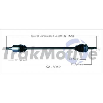 2008 Kia Sportage CV Axle Shaft Front Right TrakMotive KA8042 image 1 of 3
