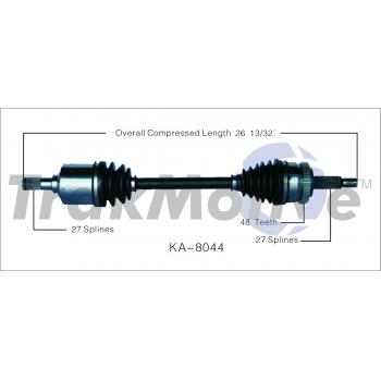 2008 Kia Sportage CV Axle Shaft Front Left TrakMotive KA8044 image 1 of 3
