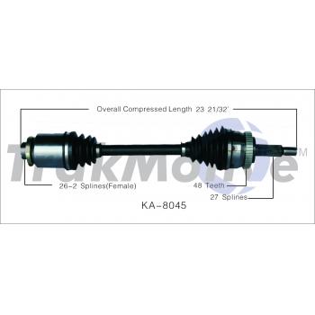 2008 Kia Sportage CV Axle Shaft Front Right TrakMotive KA8045 image 1 of 3