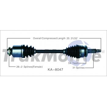 2009 Kia Sedona CV Axle Shaft