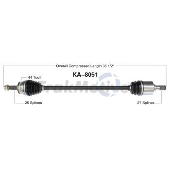 2007 Kia Spectra5 CV Axle Shaft Front Right TrakMotive KA8051 image 1 of 3