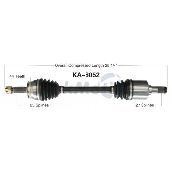 2007 Kia Spectra5 CV Axle Shaft Front Left TrakMotive KA8052 image 1 of 3