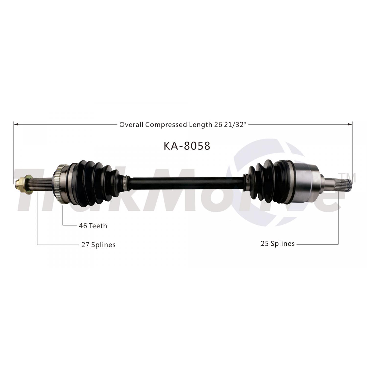 TrakMotive KA8058 - CV Axle Shaft TrakMotive KA8058 CV Axle Shaft product image 1 of 3