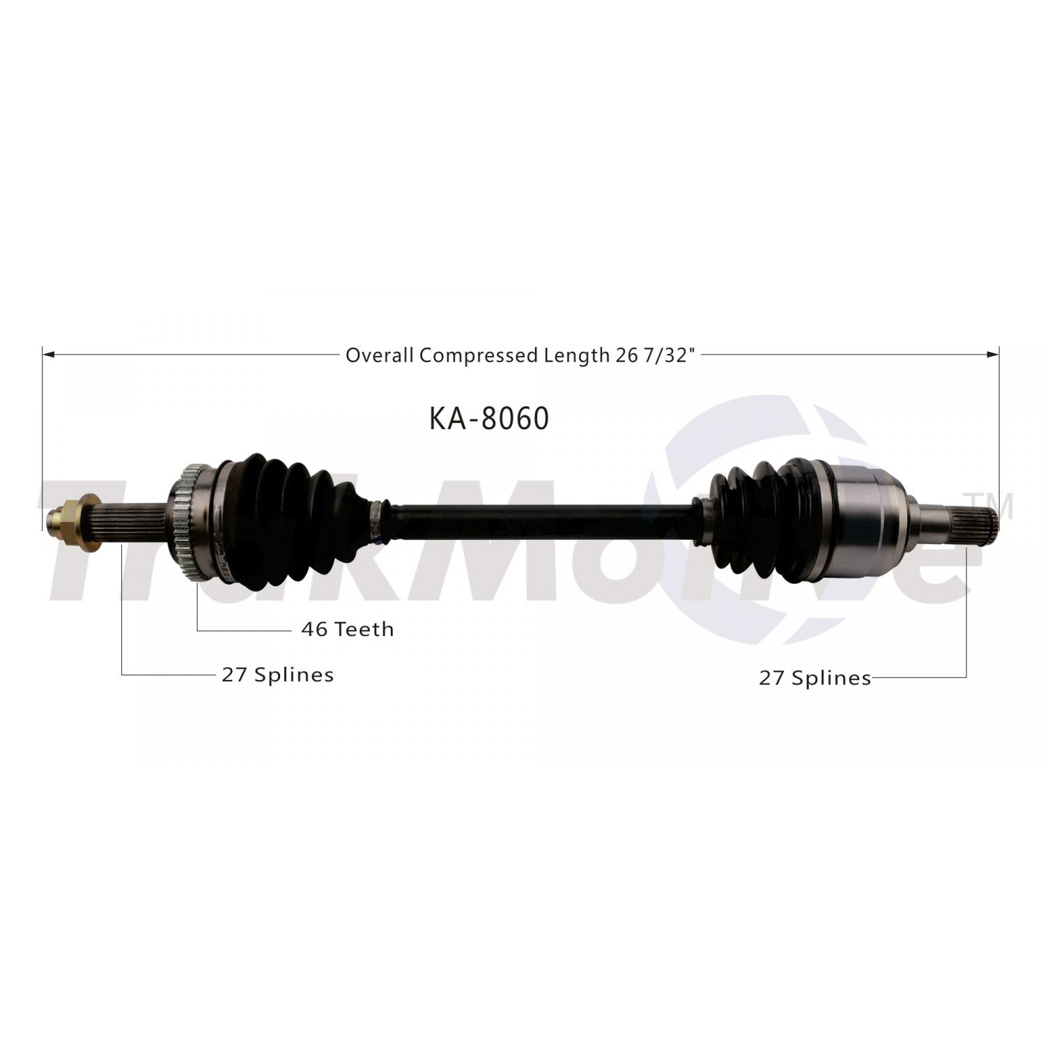 TrakMotive KA8060 - CV Axle Shaft TrakMotive KA8060 CV Axle Shaft product image 1 of 3