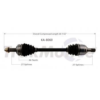 2011 Kia Soul CV Axle Shaft Front Left TrakMotive KA8060 image 1 of 3