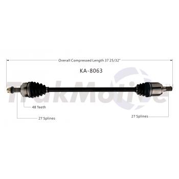 2013 Kia Sportage CV Axle Shaft Front Right TrakMotive KA8063 image 1 of 3