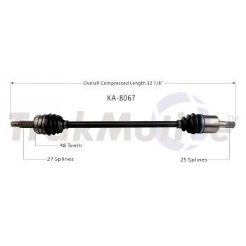 2013 Kia Sportage CV Axle Shaft Rear Left TrakMotive KA8067 image 1 of 3