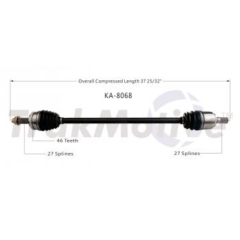 2014 Kia Forte CV Axle Shaft Front Right TrakMotive KA8068 image 2 of 4
