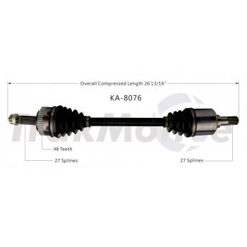 2011 Hyundai Tucson CV Axle Shaft Front Left TrakMotive KA8076 image 1 of 3