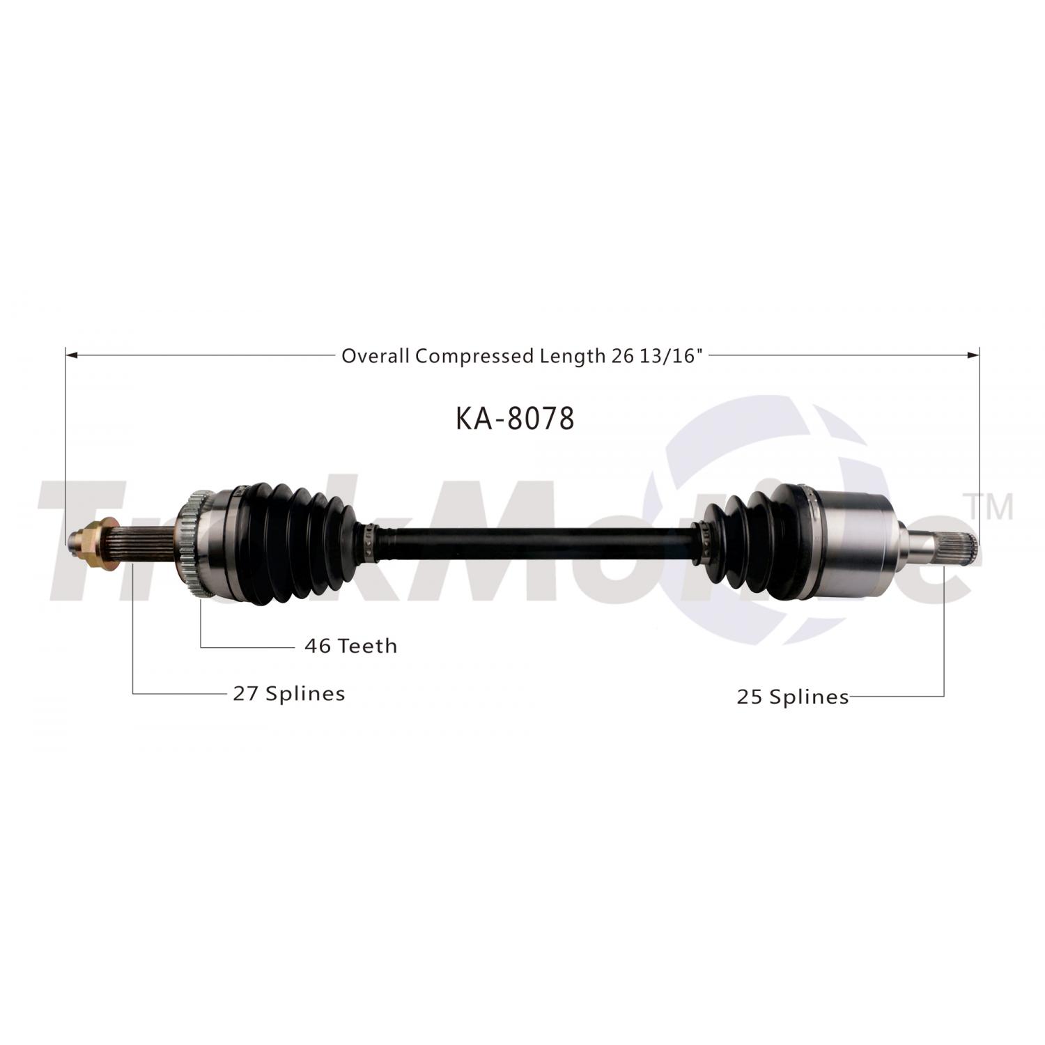 TrakMotive KA8078 - CV Axle Shaft TrakMotive KA8078 CV Axle Shaft product image 1 of 3