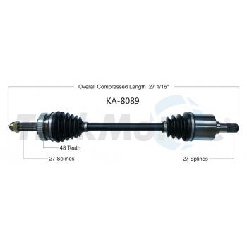 2008 Kia Rondo CV Axle Shaft Front Left TrakMotive KA8089 image 1 of 3