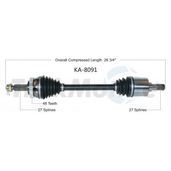 2008 Kia Rondo CV Axle Shaft Front Left TrakMotive KA8091 image 1 of 3