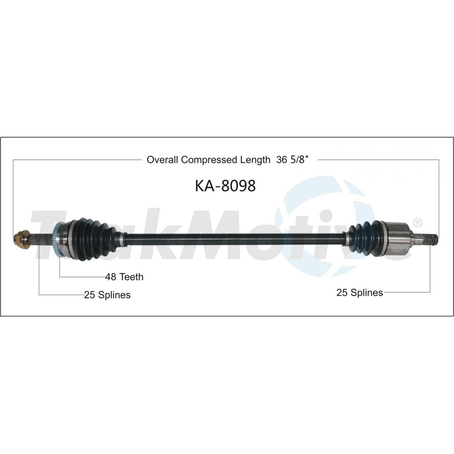 TrakMotive KA8098 CV Axle Shaft product image 1 of 3