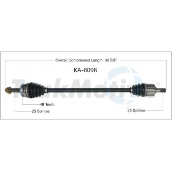 2012 Kia Rio CV Axle Shaft Front Right TrakMotive KA8098 image 1 of 3