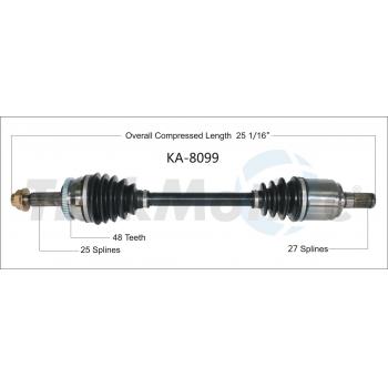 2012 Kia Rio CV Axle Shaft Front Left TrakMotive KA8099 image 1 of 3
