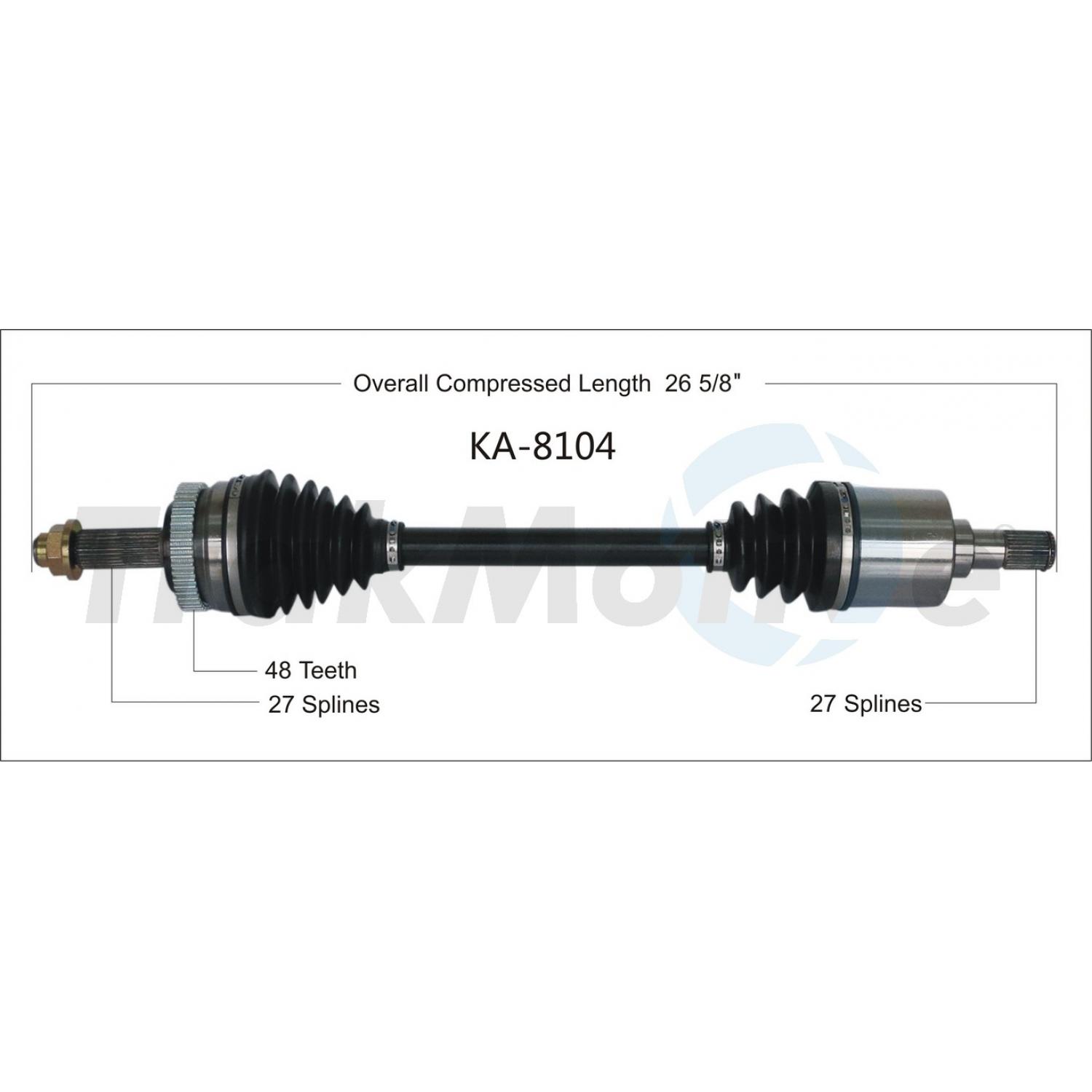 TrakMotive KA8104 - CV Axle Shaft TrakMotive KA8104 CV Axle Shaft product image 1 of 3