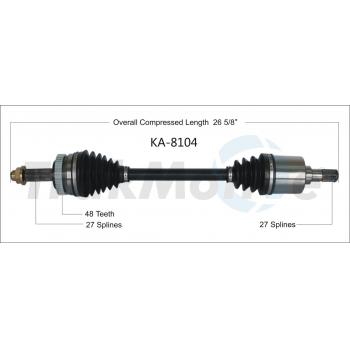 2013 Kia Optima CV Axle Shaft Front Left TrakMotive KA8104 image 1 of 3