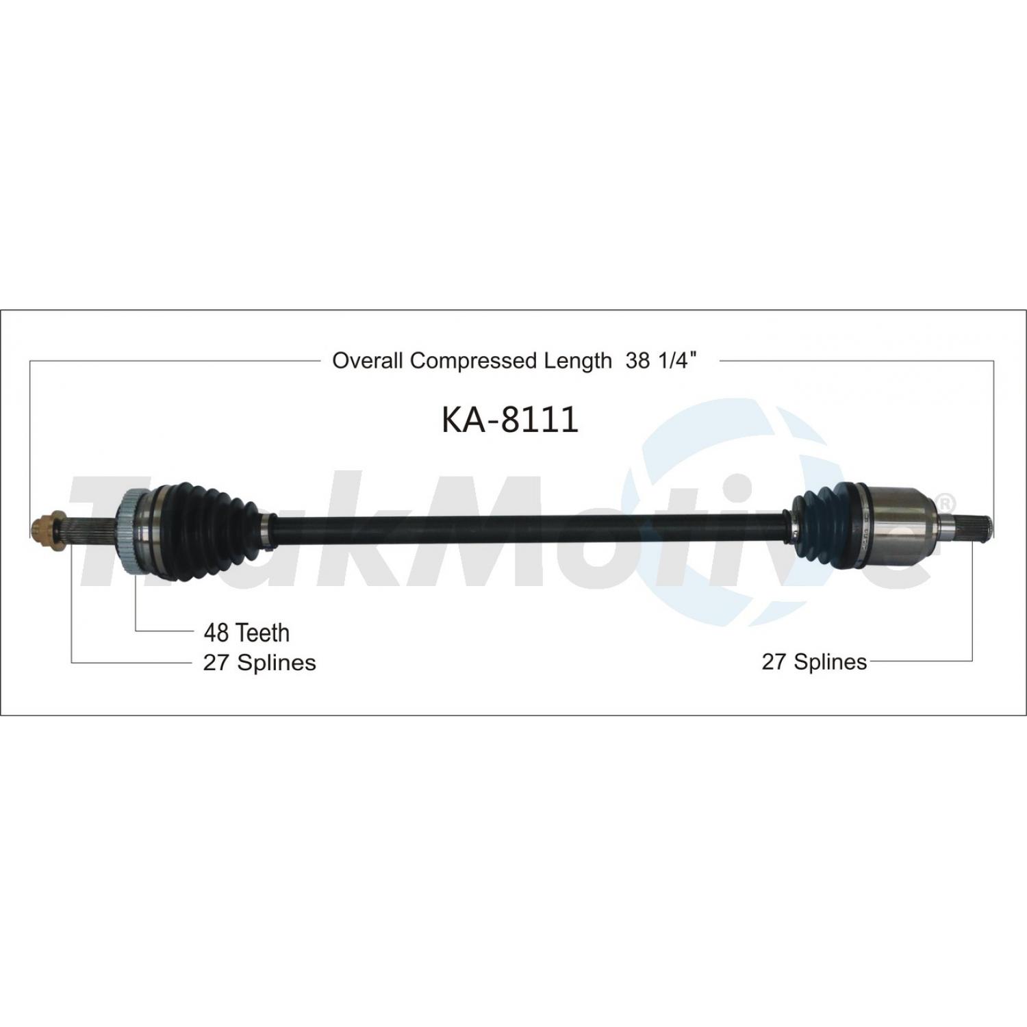 TrakMotive KA8111 - CV Axle Shaft TrakMotive KA8111 CV Axle Shaft product image 1 of 3