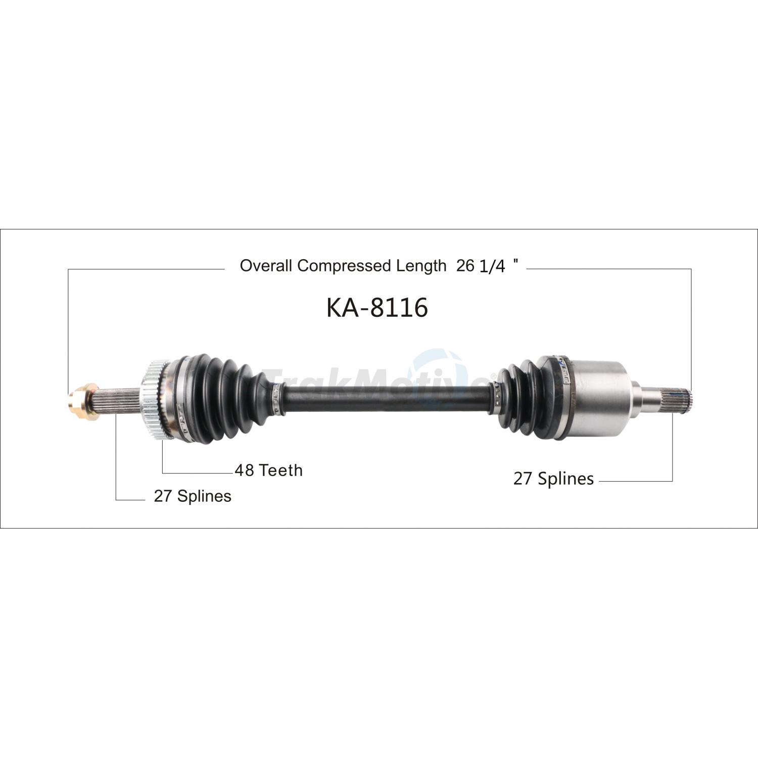TrakMotive KA8116 - CV Axle Shaft TrakMotive KA8116 CV Axle Shaft product image 1 of 3