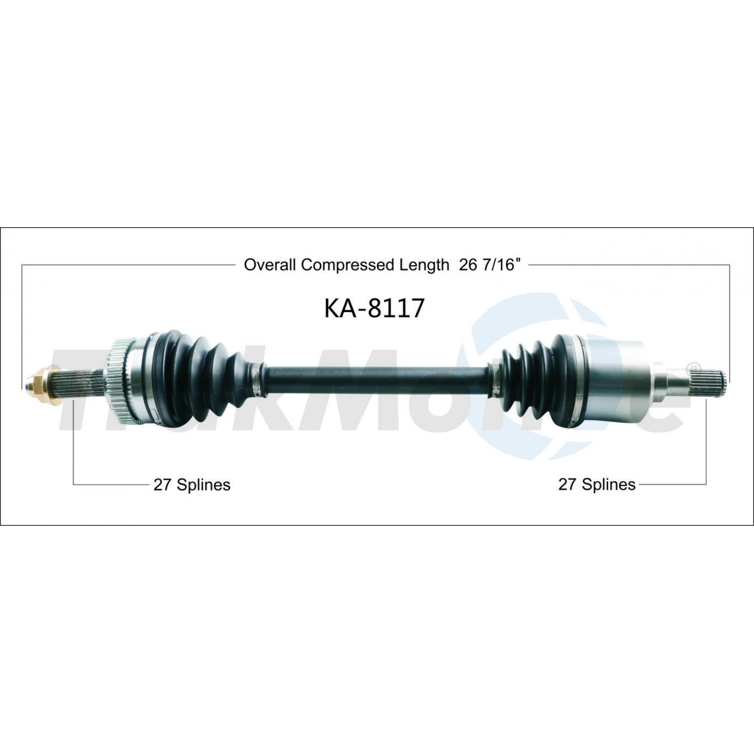 TrakMotive KA8117 CV Axle Shaft product image 1 of 3