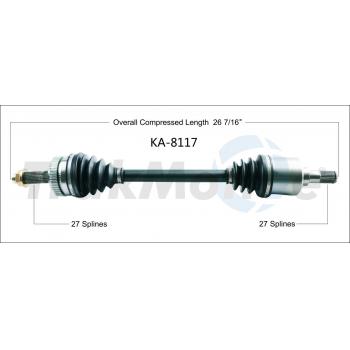 2009 Kia Magentis CV Axle Shaft Front Left TrakMotive KA8117 image 1 of 3