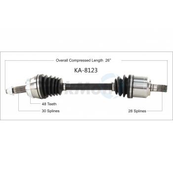 2014 Kia Optima CV Axle Shaft Front Left TrakMotive KA8123 image 1 of 3