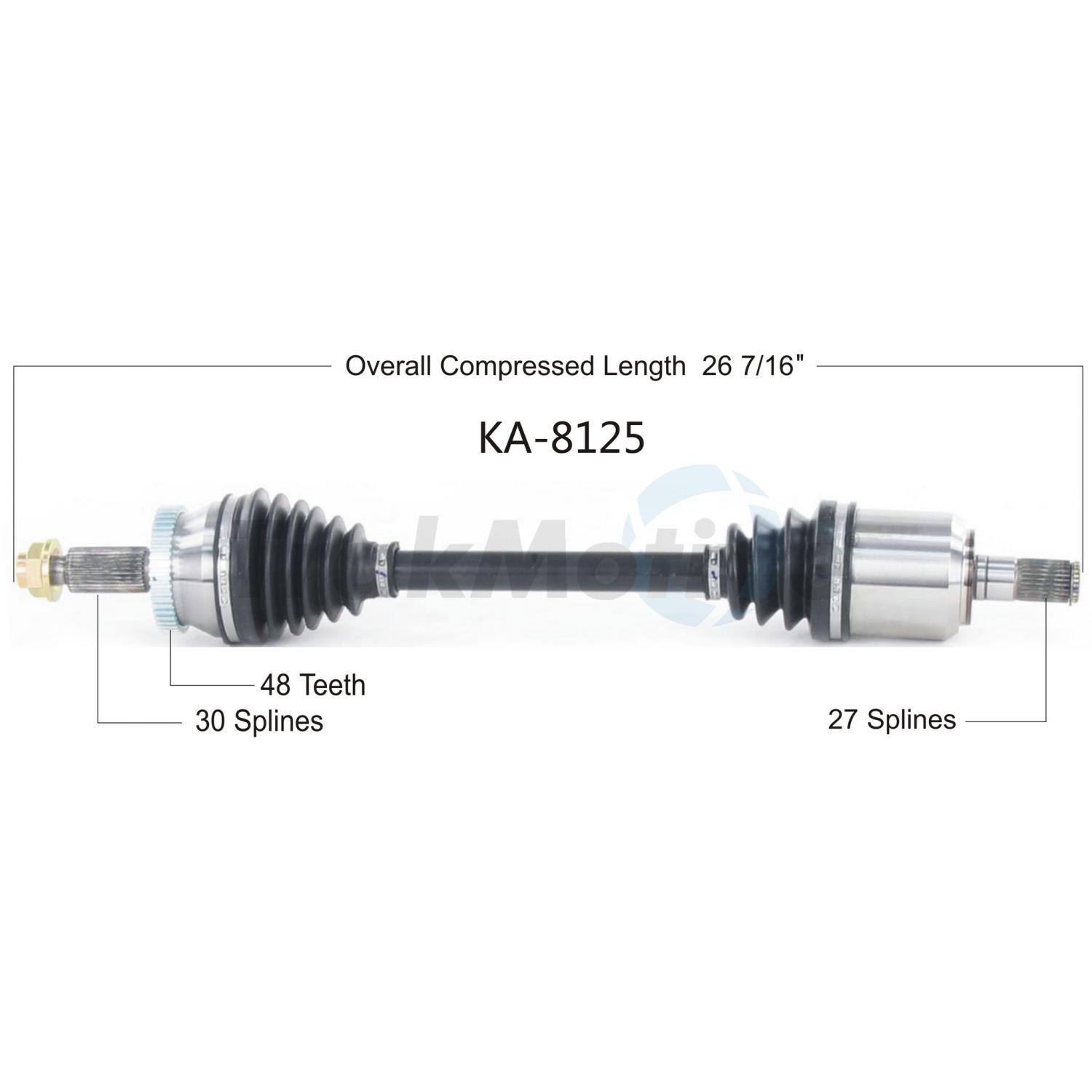 TrakMotive KA8125 - CV Axle Shaft TrakMotive KA8125 CV Axle Shaft product image 1 of 3