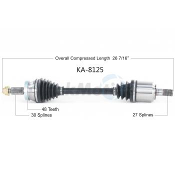 2018 Kia Optima CV Axle Shaft Front Left TrakMotive KA8125 image 1 of 3