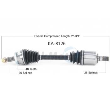 2018 Kia Optima CV Axle Shaft Front Left TrakMotive KA8126 image 1 of 3