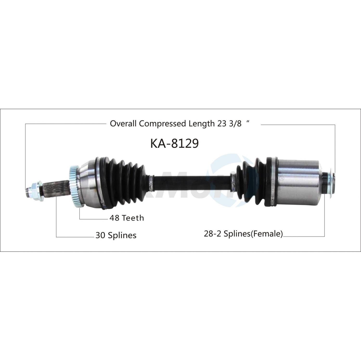 TrakMotive KA8129 - CV Axle Shaft TrakMotive KA8129 CV Axle Shaft product image 1 of 3