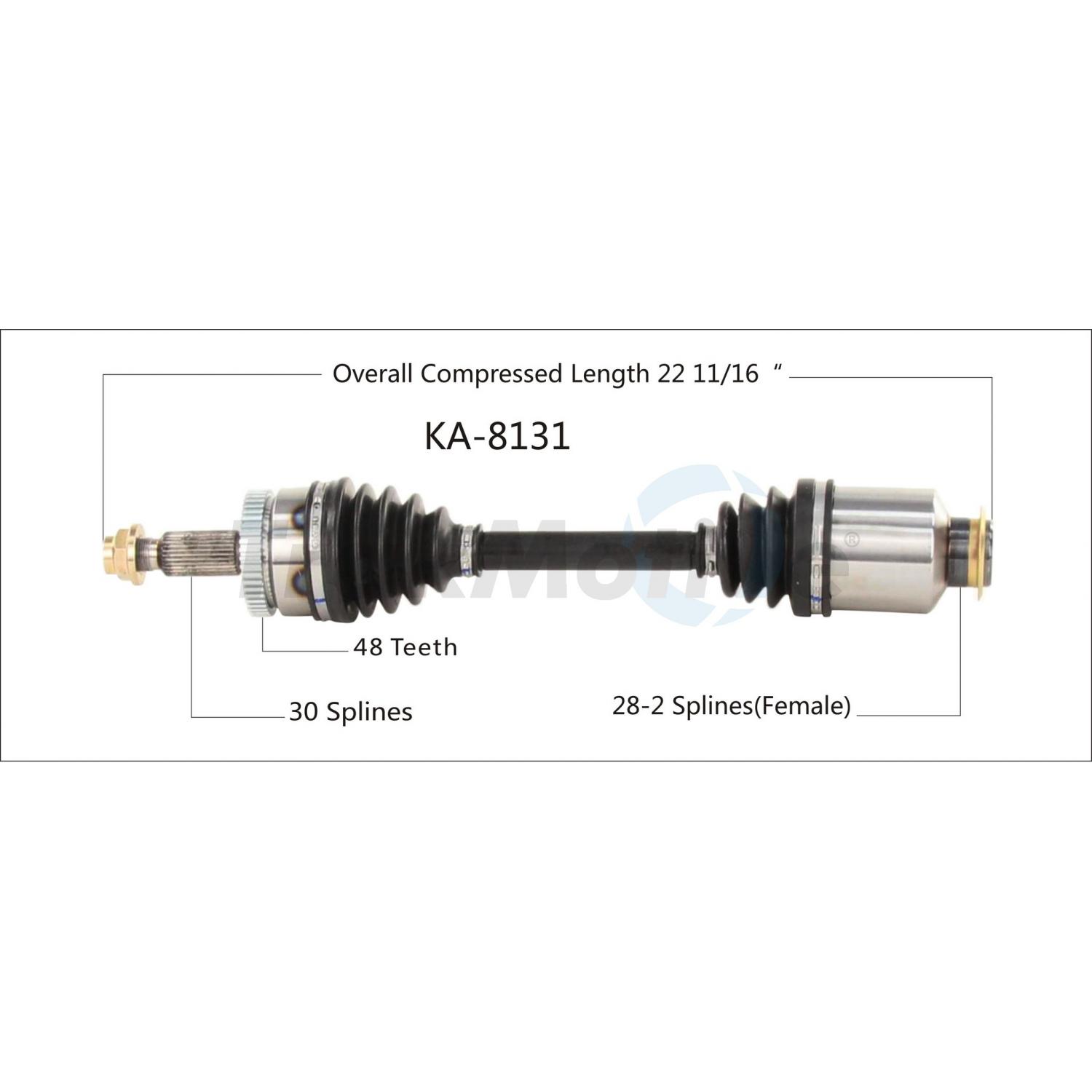 TrakMotive KA8131 - CV Axle Shaft TrakMotive KA8131 CV Axle Shaft product image 1 of 3