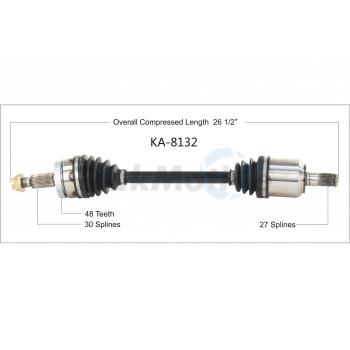 2018 Hyundai Tucson CV Axle Shaft Front Left TrakMotive KA8132 image 1 of 3