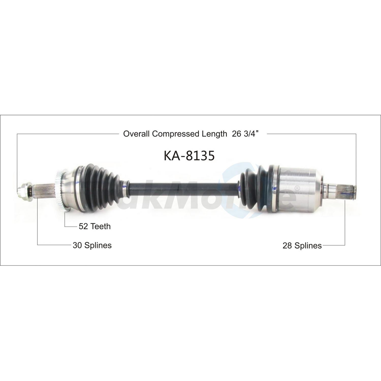 TrakMotive KA8135 - CV Axle Shaft TrakMotive KA8135 CV Axle Shaft product image 1 of 3