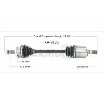 2018 Kia Sorento CV Axle Shaft Front Left TrakMotive KA8135 image 1 of 3