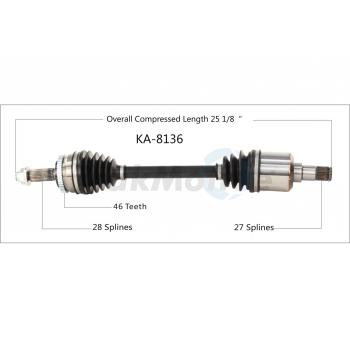 2017 Kia Soul CV Axle Shaft Front Left TrakMotive KA8136 image 1 of 3