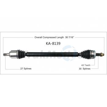 2018 Hyundai Tucson CV Axle Shaft Front Right TrakMotive KA8139 image 1 of 3