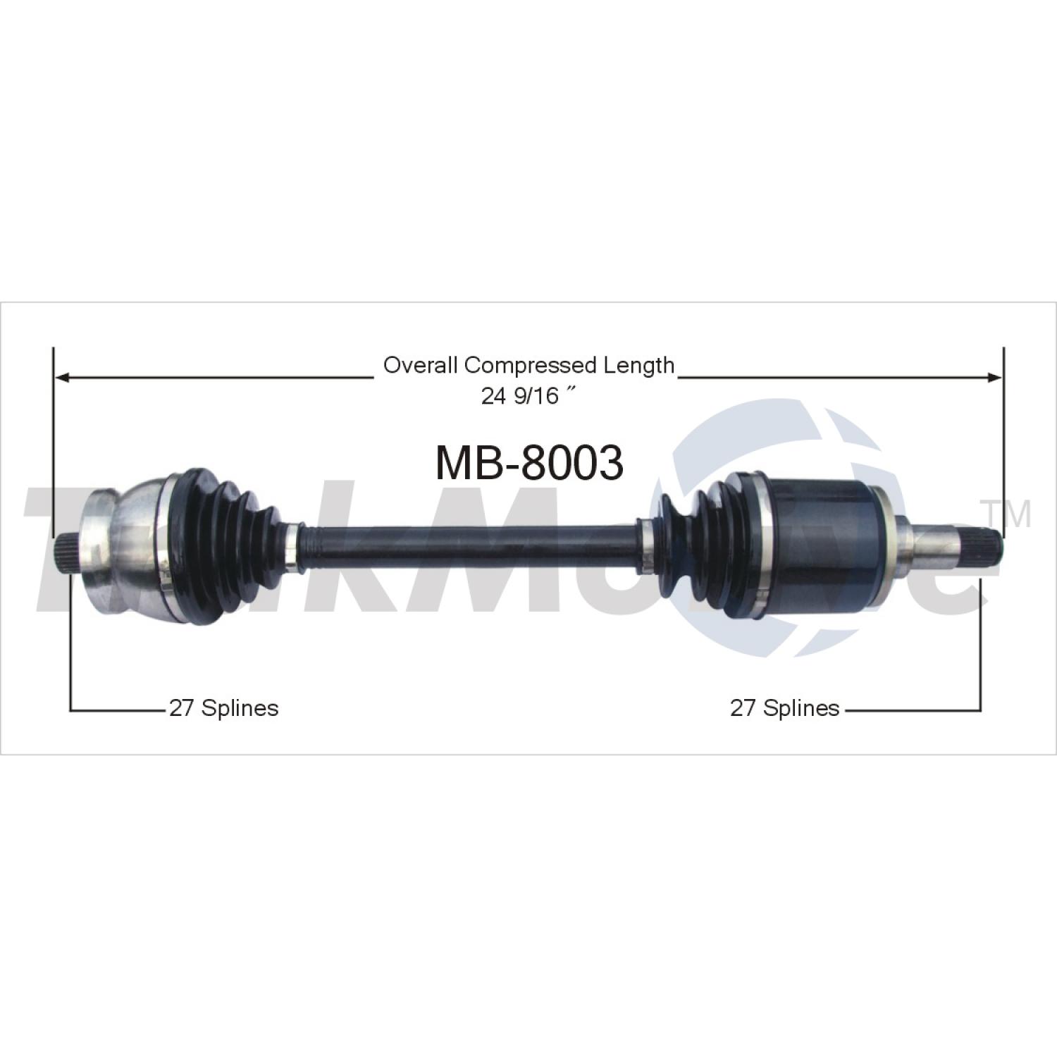 TrakMotive MB8003 - CV Axle Shaft TrakMotive MB8003 CV Axle Shaft product image 1 of 3