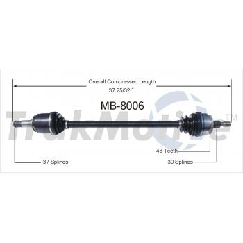 2005 Mercedes-Benz ML500 CV Axle Shaft Front Right TrakMotive MB8006 image 1 of 3
