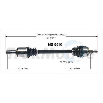 2005 Mercedes-Benz ML500 CV Axle Shaft Rear Left TrakMotive MB8010 image 1 of 3