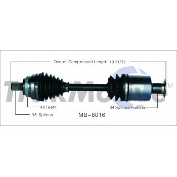 2002 Mercedes-Benz E430 CV Axle Shaft