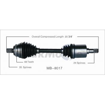 2002 Mercedes-Benz E430 CV Axle Shaft Front Right TrakMotive MB8017 image 1 of 3