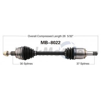 2009 Mercedes-Benz ML320 CV Axle Shaft Front Left TrakMotive MB8022 image 1 of 3
