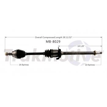 2010 Mercedes-Benz B200 CV Axle Shaft