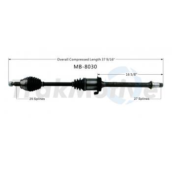 2010 Mercedes-Benz B200 CV Axle Shaft Front Right TrakMotive MB8030 image 1 of 4