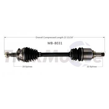 2010 Mercedes-Benz B200 CV Axle Shaft Front Left TrakMotive MB8031 image 1 of 3