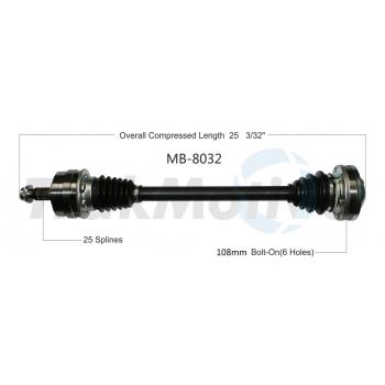 1995 Mercedes-Benz E320 CV Axle Shaft Rear Left TrakMotive MB8032 image 1 of 3