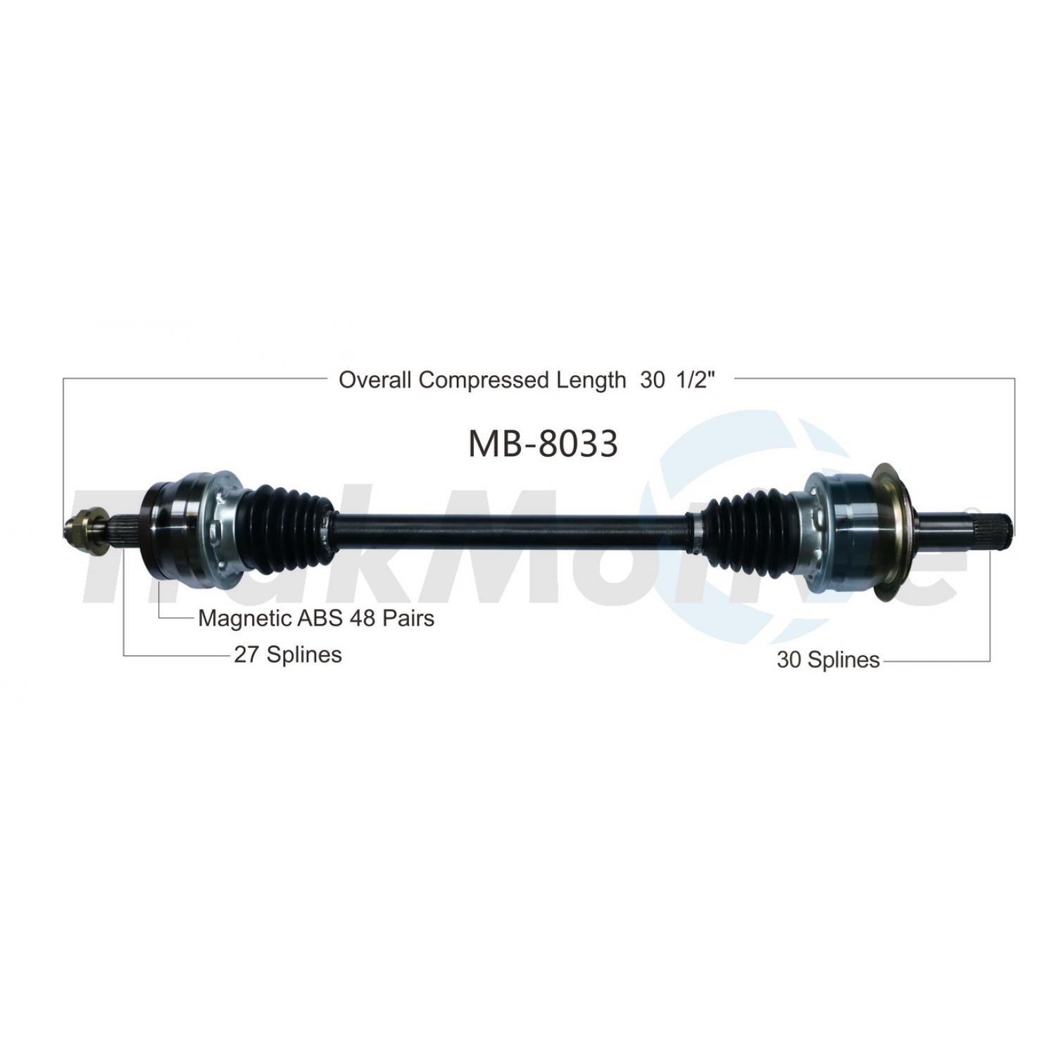 TrakMotive MB8033 - CV Axle Shaft TrakMotive MB8033 CV Axle Shaft product image 1 of 3
