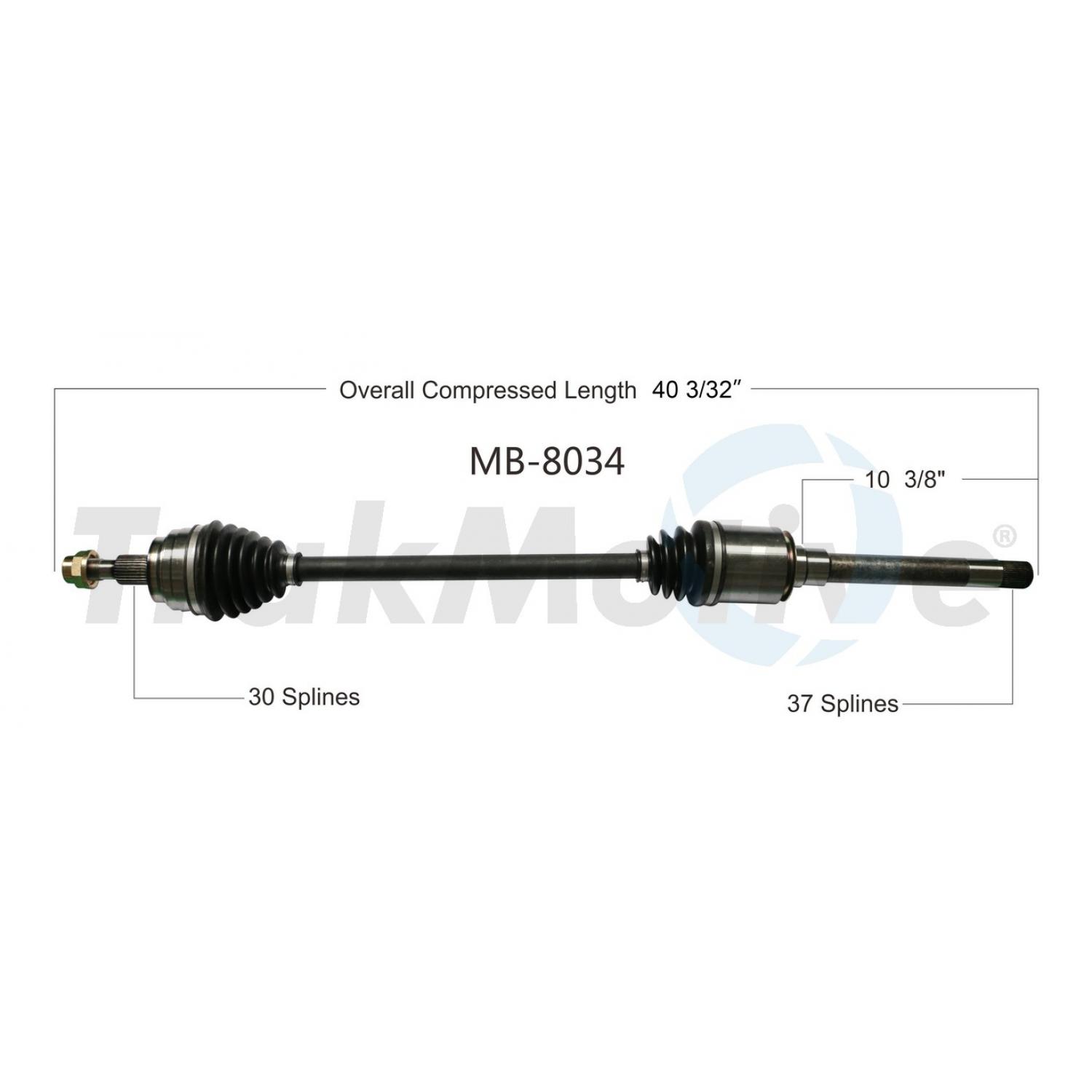 TrakMotive MB8034 - CV Axle Shaft TrakMotive MB8034 CV Axle Shaft product image 1 of 3