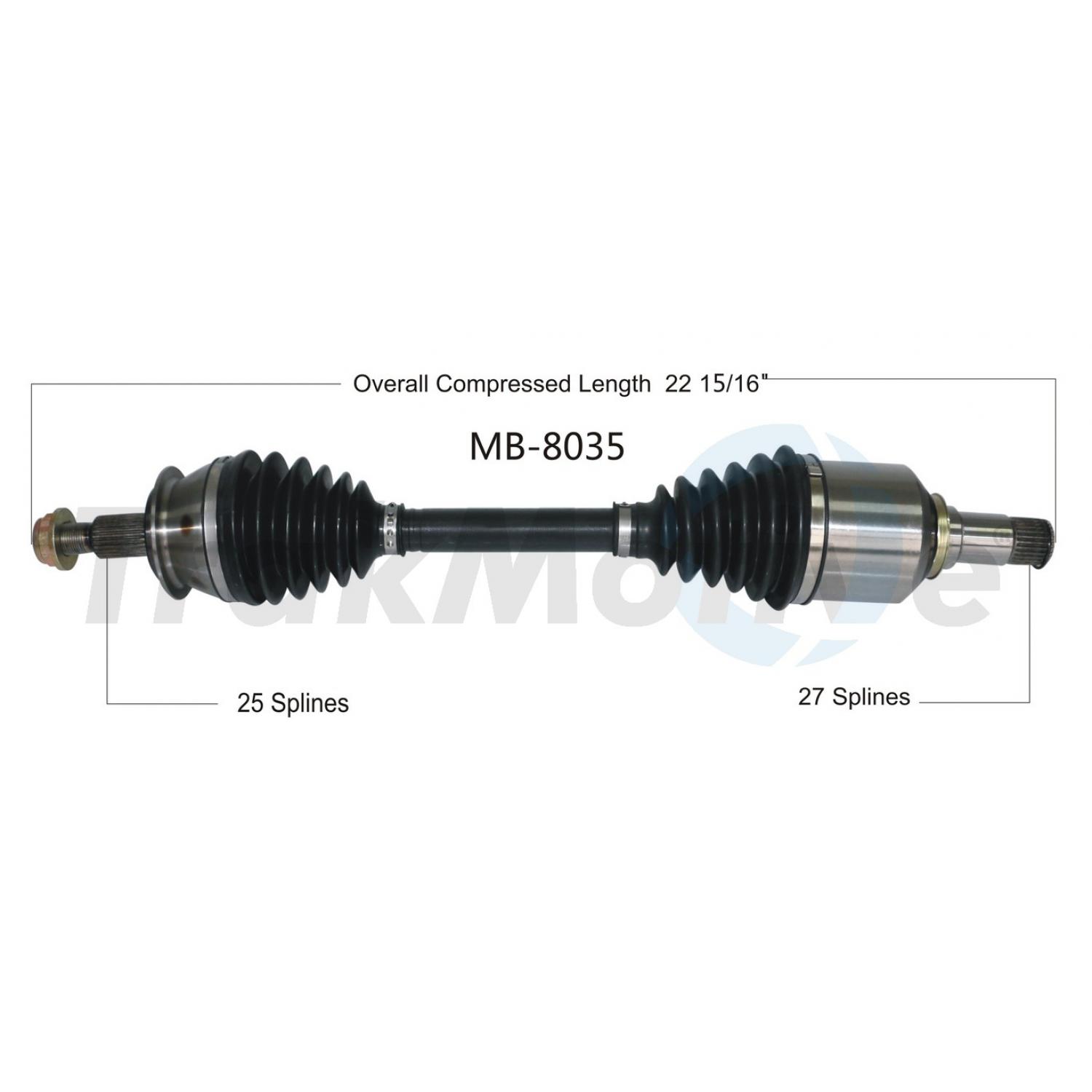 TrakMotive MB8035 - CV Axle Shaft TrakMotive MB8035 CV Axle Shaft product image 1 of 3