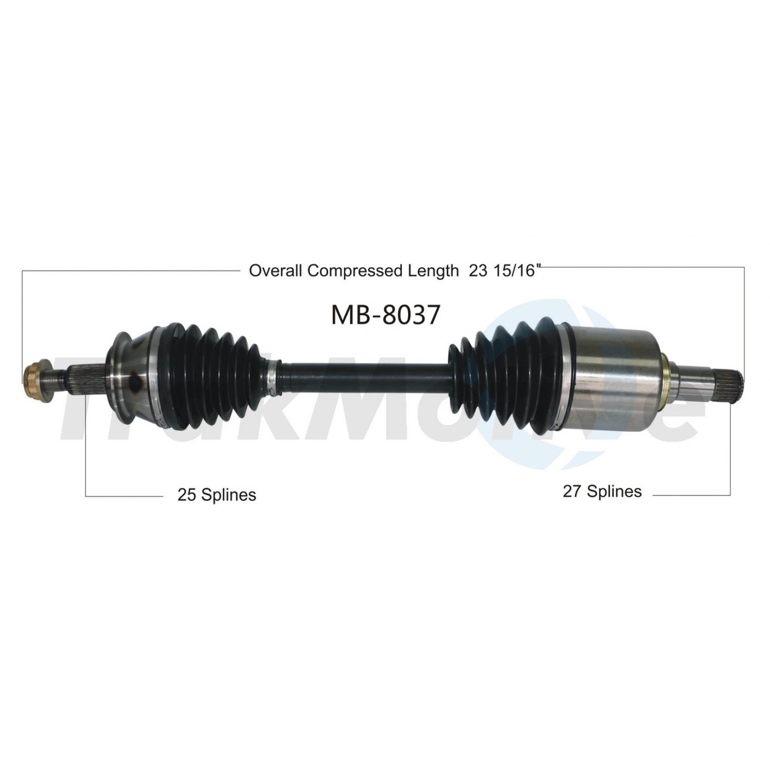 TrakMotive MB8037 - CV Axle Shaft TrakMotive MB8037 CV Axle Shaft product image 1 of 3